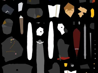 Chasseur light TROOP napoleon Low-poly 3D model