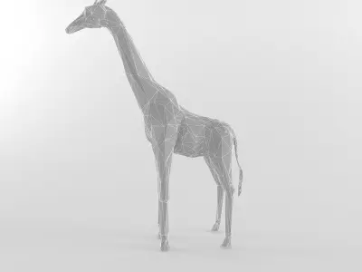 Giraffe Low Poly Mammal African Wild Animal Lowpoly Low-poly 3D model