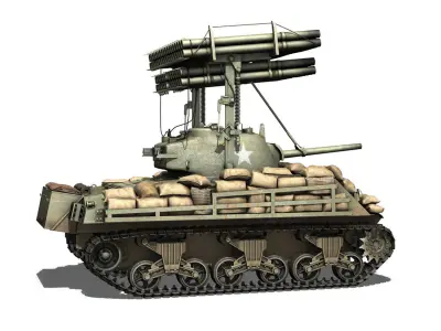 M4A3 Sherman Calliope 3D model