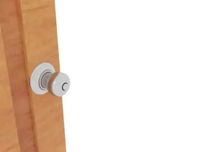  Wood Strip Door Low-poly 3D model