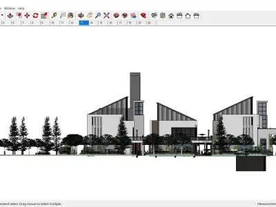 Sketchup Resturant building B1 3D model