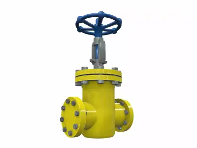 Industrial pipeline valve 2 3D model