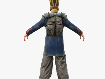 Soldier Grenadier Low-poly 3D model