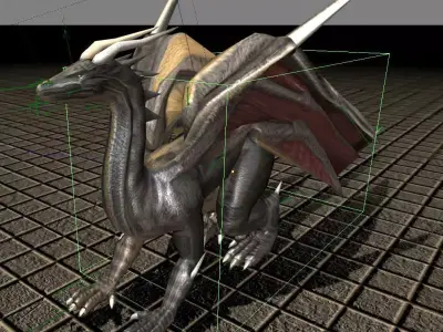 Dragon version 1 Rigged and Game Ready Free low-poly 3D model