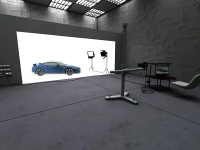 studio render 5 nissan gtr Low-poly 3D model