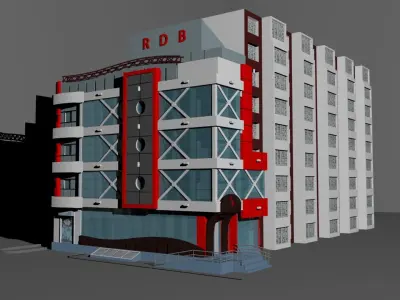 mall extreior Low-poly 3D model