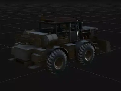 Post-Apocalyptic Heavy Bulldozer - 4K PBR Industrial Tractor 3D model