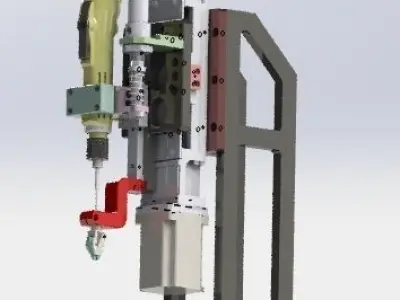 The locking screw mechanism 3D model