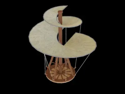  Aerial Screw Low-poly 3D model