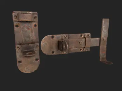 Door Latch Low-poly 3D model