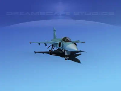 SAAB S39 Gripen Fighter V03 3D model