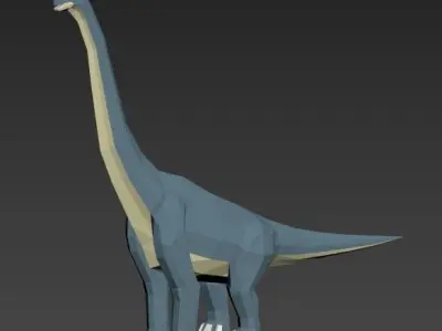 Dinosaurs Lowpoly - Herbivores Pack Low-poly 3D model