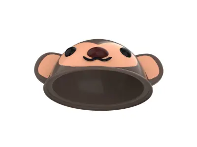 Monkey Hat Cute Low-poly 3D model