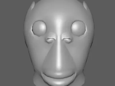 Next-Gen PBR Fat Head Fish TikTok Fish Funny Prank Mask Headset Low-poly 3D model