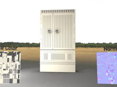 Electrical Distribution Cabinet 172 Low-poly 3D model