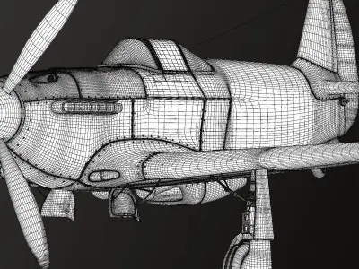 Russian Soviet fighter aircraft Yakovlev Yak 3 3D model