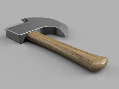Axe Nordic One Hand Wotansknot Runic Weapon Free 3D model