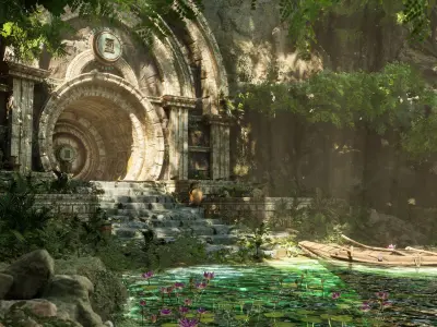 Stylized Chinese River Boat 3D model