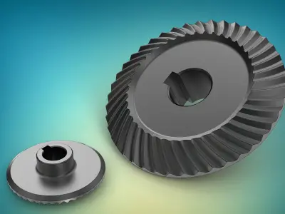 Spiral bevel gear 3D model