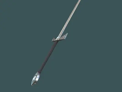 Albion Gallowglass Medieval Sword PBR game ready Low-poly 3D model