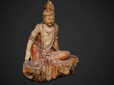 3D model Statue of Guanyin Bodhisattva in Dunhuang 3D model