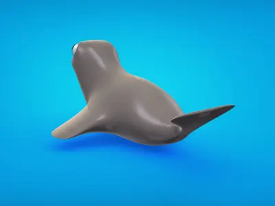 Seal cute character Low-poly 3D model Low-poly 3D model