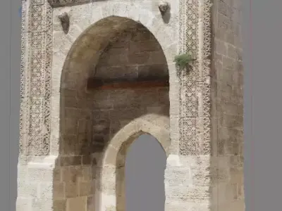 Historical Gate Fountain Building Structure- Realistic Render 3D model