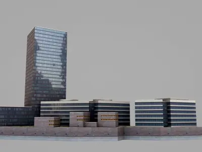 Arlanda Science Tower Low-poly 3D model