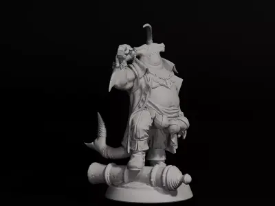 sharkman 3D print model