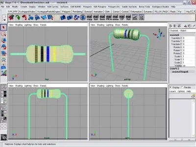 resistors set of Low-poly 3D model