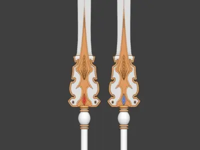 Lava Ice swords 3D model
