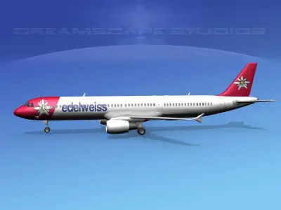 Airbus A321 Edelwiess 3D model