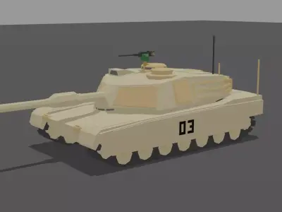 M1 Abrams Low-poly 3D model
