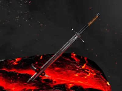 Sword Kraft Post-apocalyptic PBR Game Readey Low-poly 3D model
