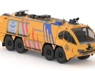 Demonstratie van E-One Titan Crash Tender 3D model