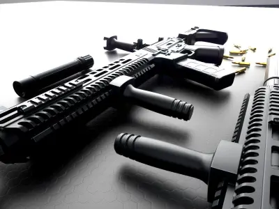 RM 31 Assault Rifle Low-poly 3D model