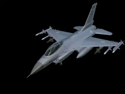 General Dynamics F-16 Fighting Falcon Low-poly 3D model