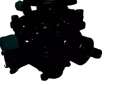 Realistic Carburetor 3D Model Low-poly 3D model