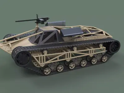 Tracked vehicle from movie GI Joe 3D model