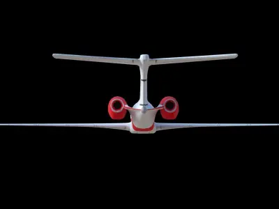 private jet Low-poly 3D model