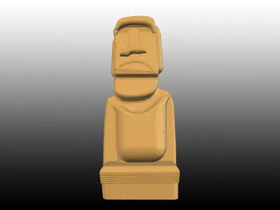 Aquarium Ornaments moai Free 3D print model