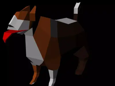 Low-Poly dog 3D model