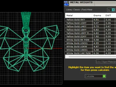 BUTTER FLY GOLD PENDANT 3D print model