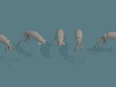 Low Poly Animal Isometric Icon Pack 03 Low-poly 3D model