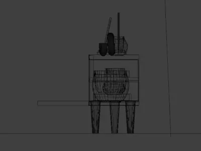 TV Stand 3d Model Free 3D model