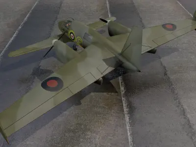 Miles M-39B Libellula 3D model