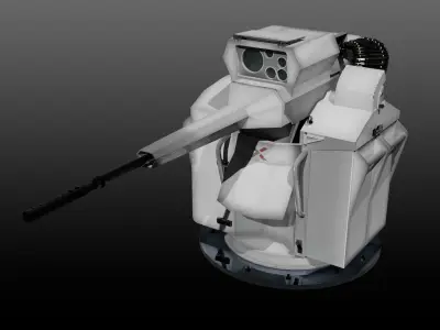  Nexter Narwhal 20 Naval Weapon Station Low-poly 3D model