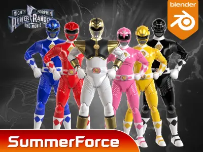 Black Ranger - Mighty Morphin Power Rangers The Movie 3D model