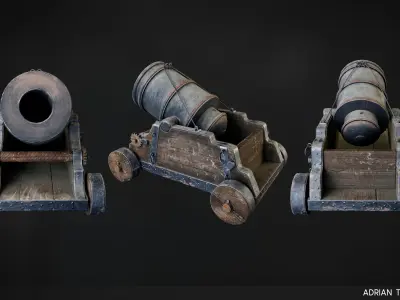 Medieval Mortar Low-poly 3D model