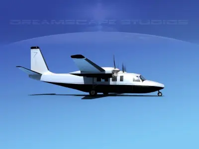 Rockwell Turbo Commander 690 V10 3D model